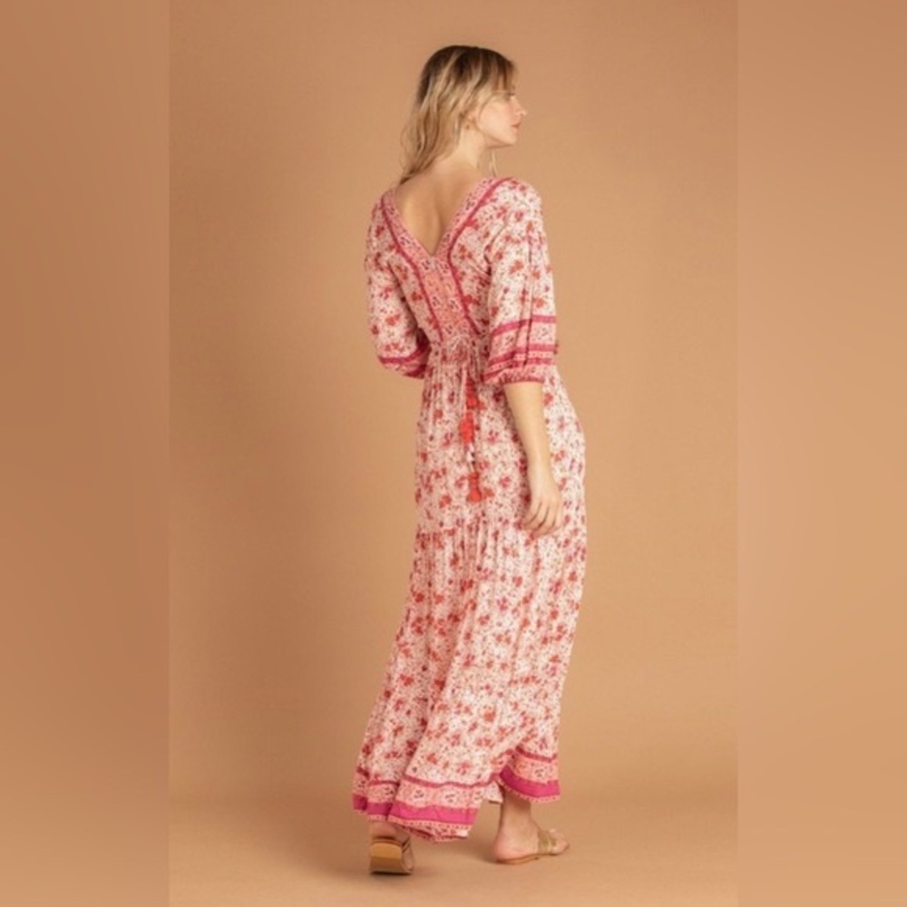 Poupette St Barth Mya
 Maxi Dress with Pink Accents